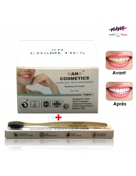 Poudre Charbon Blanchiment Dentaire Nano Cosmetics
