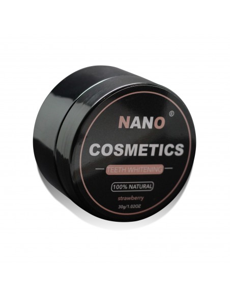 Poudre de charbon actif naturelle blanchiment dents gout fraise
