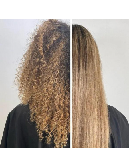 Avant Après Lissage Brésilien ETHNIK Urban Keratin Résultat